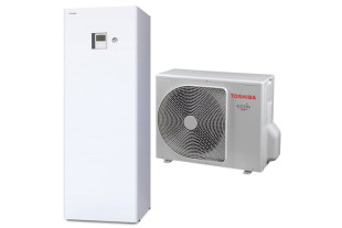 Toshiba HWT-1101HW-E / HWT-1101F21ST6W-E ESTIA All-in-One Hydrobox (R32, 1 fázis, 6 kW-os elektromos patronnal, beépített HMV tartállyal)